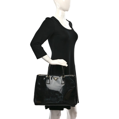 Prada Spazzolato Large Galleria Double Zip Tote Black 2 of 12