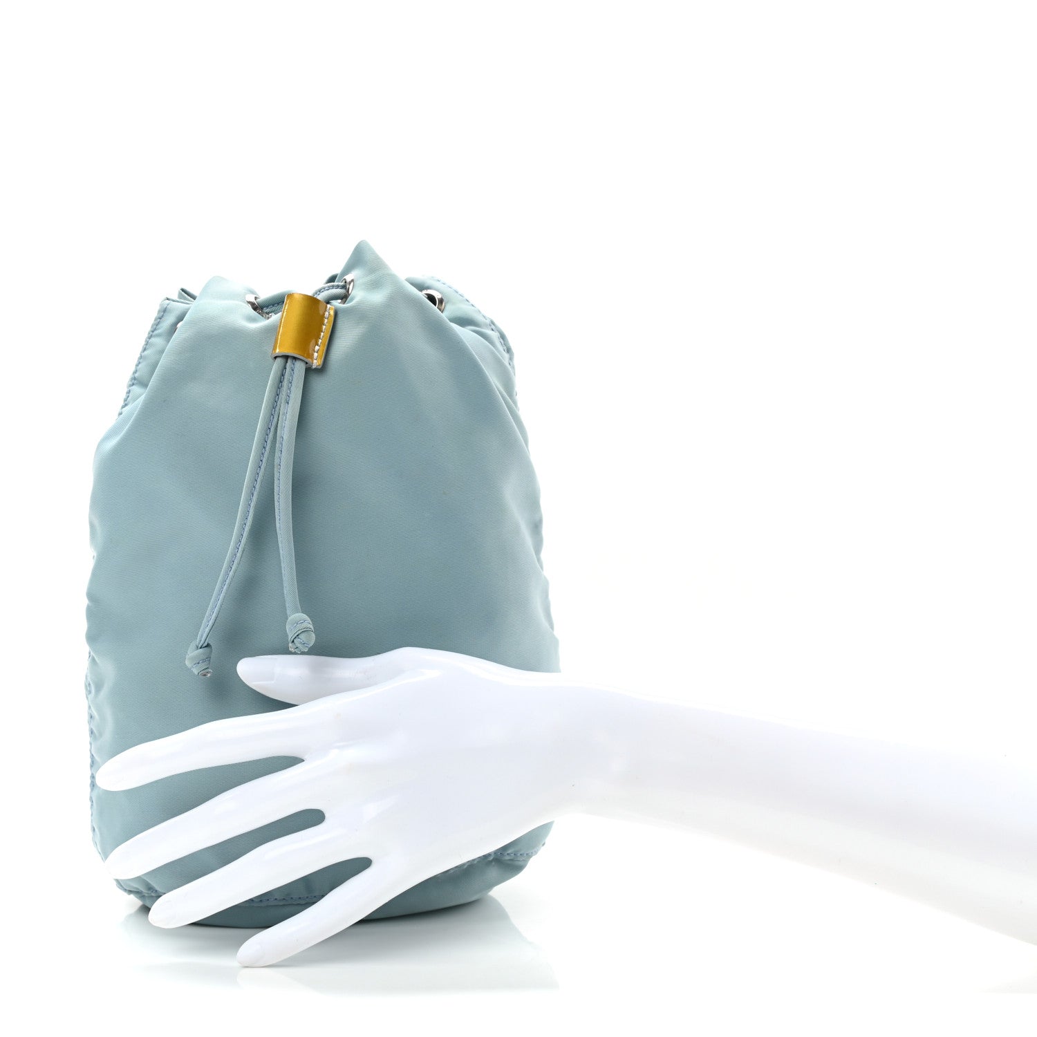 Prada Nylon Vela Drawstring Pouch Lago 2 of 11
