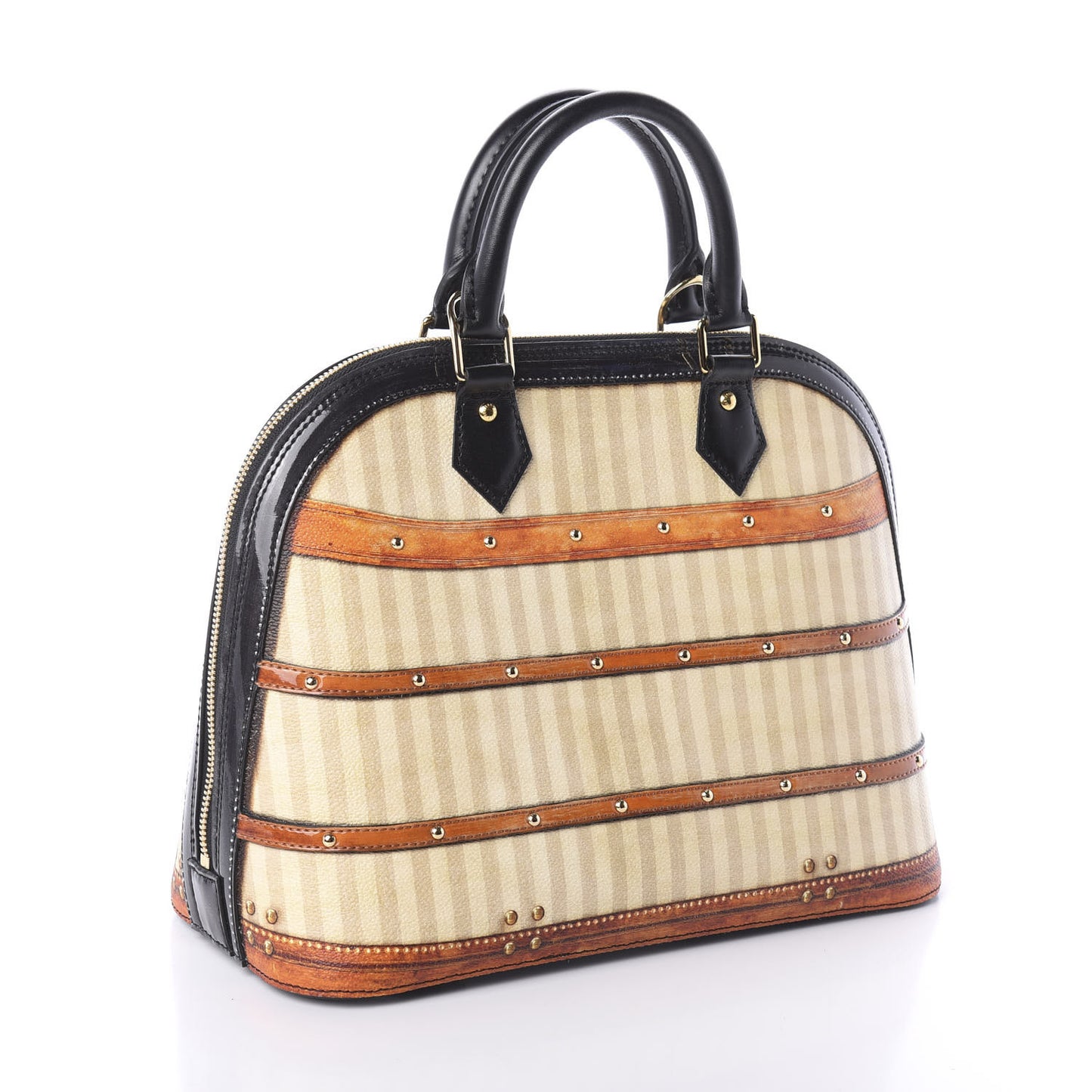 Transformed Canvas Patent Time Trunk Alma PM Beige