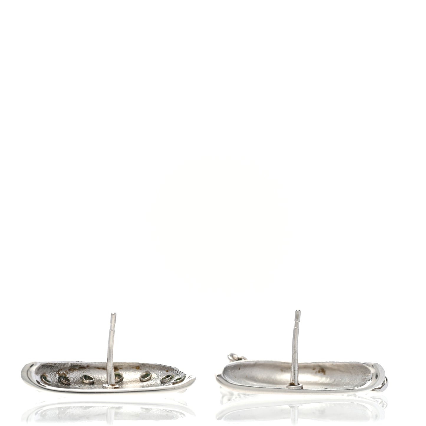 Brass Bionic Earrings Palladium