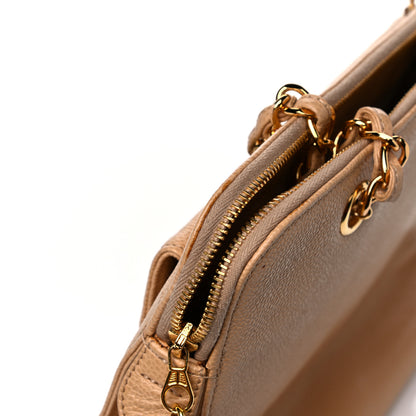 Chanel Caviar Flap Shoulder Bag Beige 28 of 31