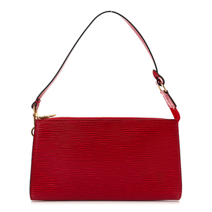 Louis Vuitton Epi Pochette Accessories 24 Castillan Red 1 of 10