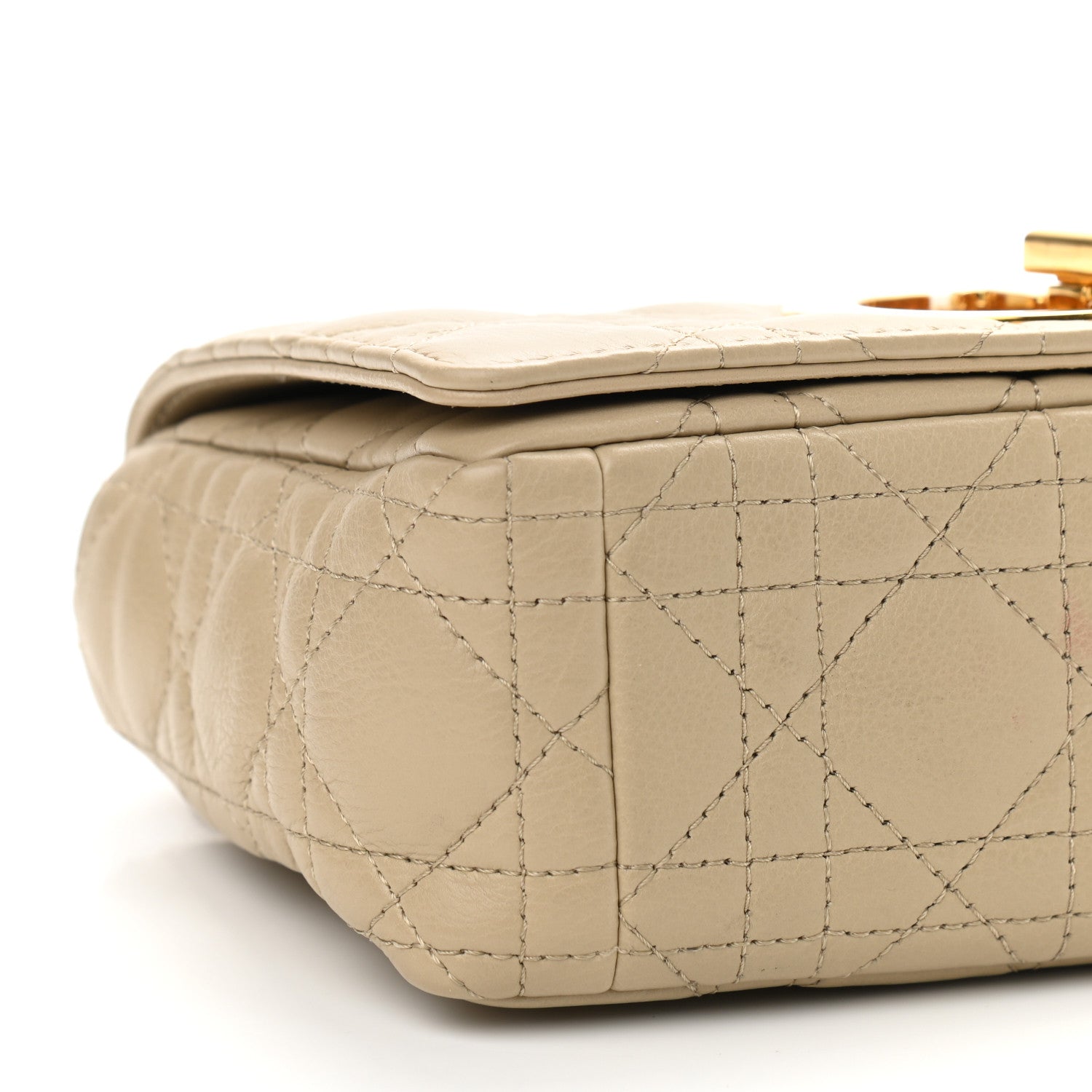 Christian Dior Lambskin Cannage Small Caro Bag Beige 5 of 15