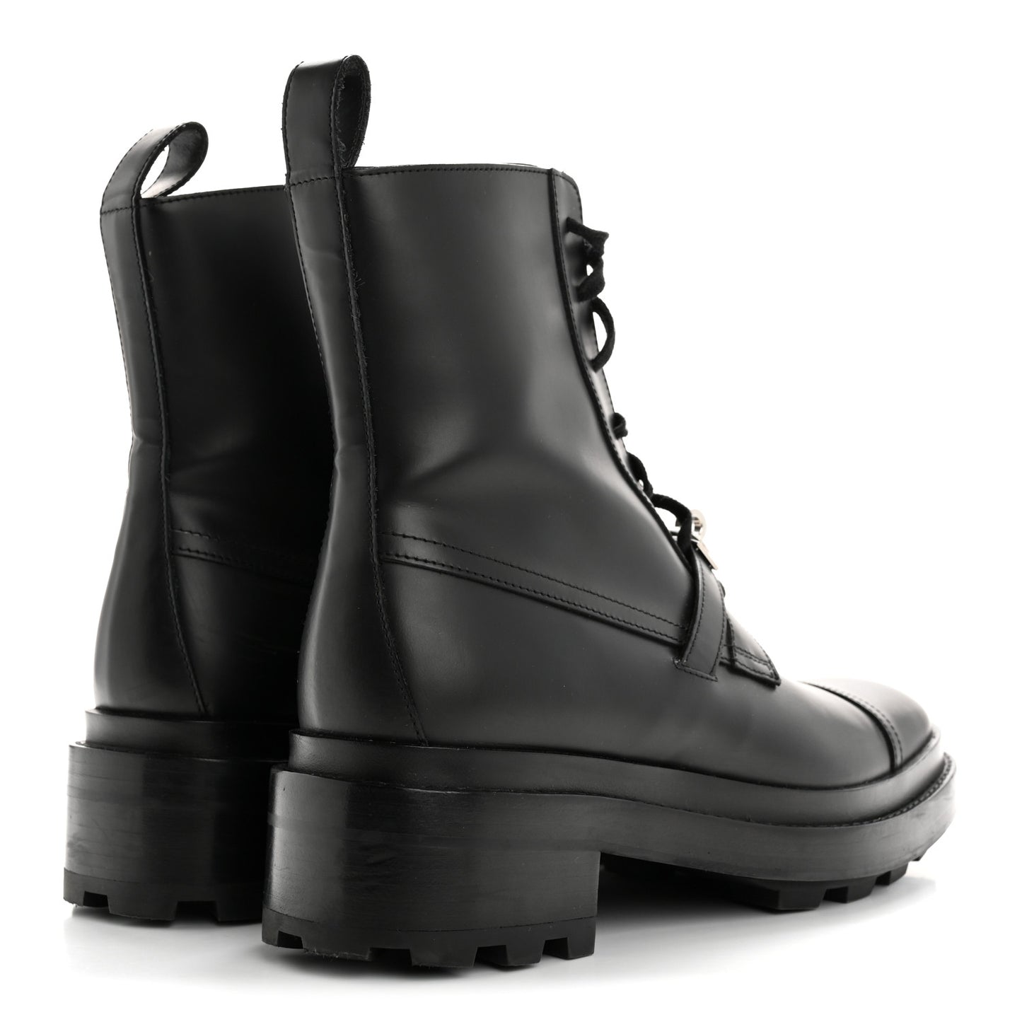 Glossed Calfskin Funk Ankle Boots 38 Black