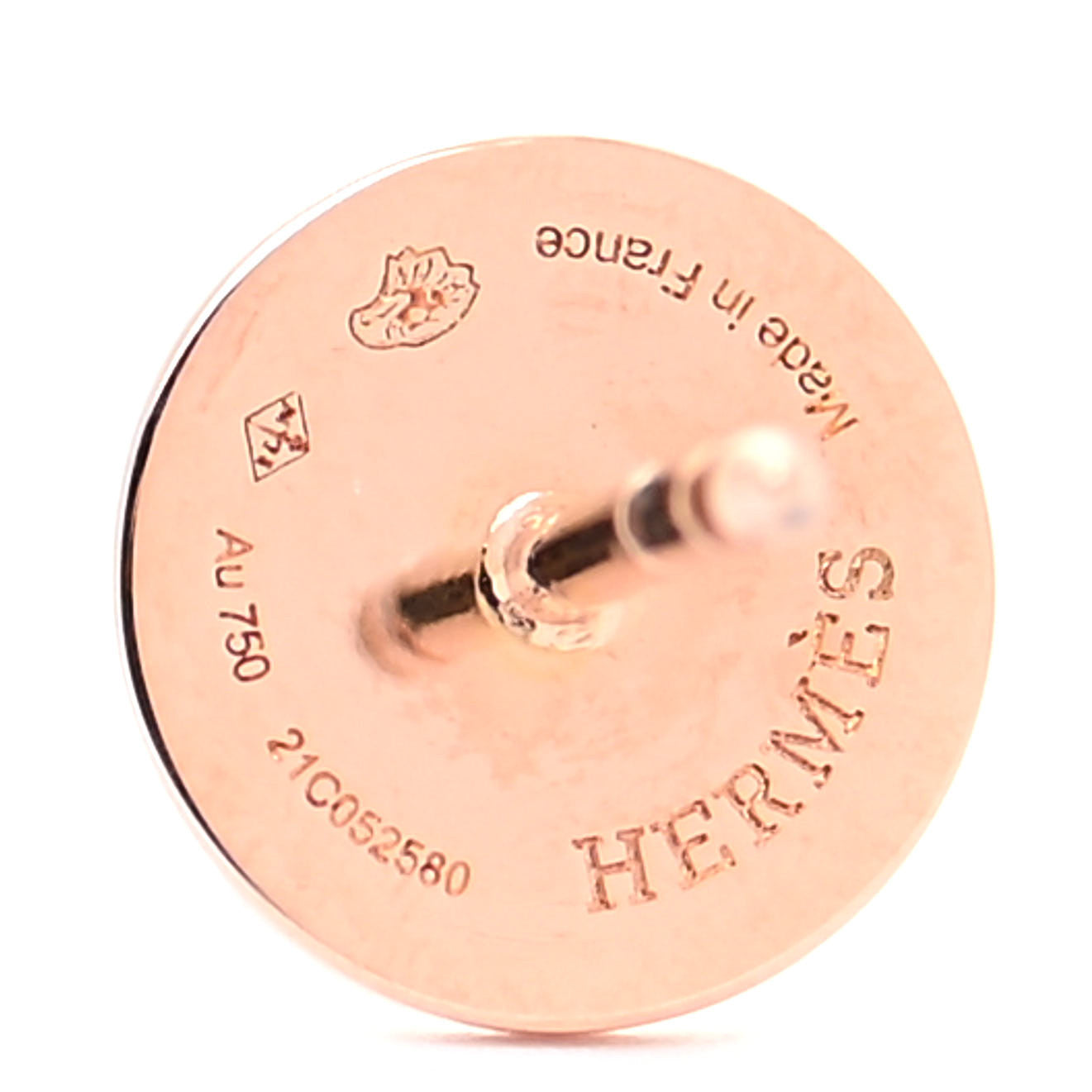18K Rose Gold TPM Ex-Libris Stud Earrings