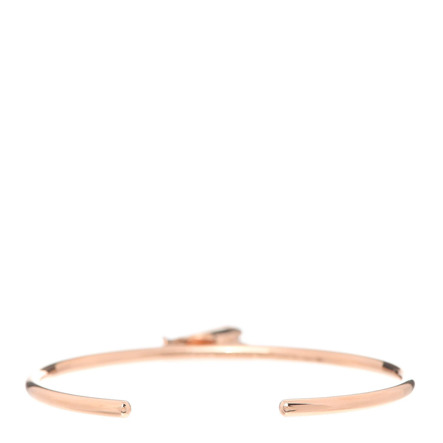 Hermes 18K Rose Gold TPM Kelly Clochette Cuff Bracelet SH 3 of 5
