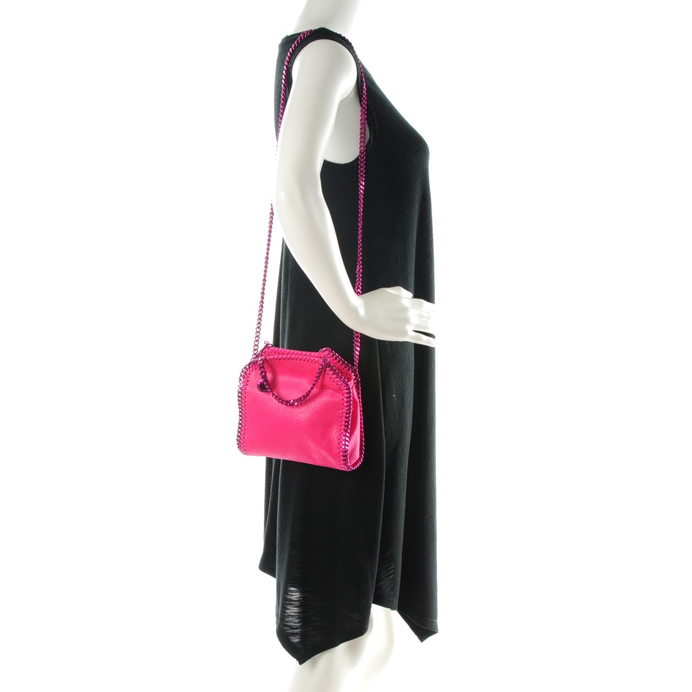 Stella McCartney Shaggy Deer Tiny Falabella Tote Hot Pink 2 of 8