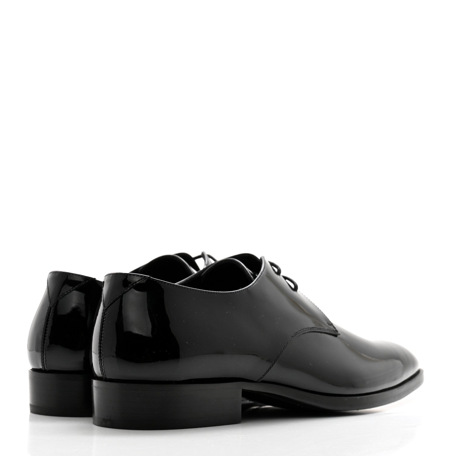 Saint Laurent Patent Baltimora Lace Up Derby Shoes 38 Black 4 of 10
