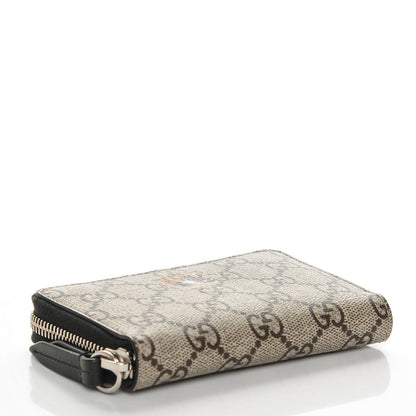 Gucci GG Supreme Monogram Tiger Print Zip Around Card Case Black 4 of 6