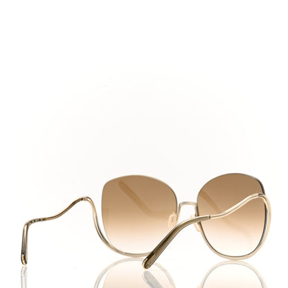 Chloe Oversized Round Milla Sunglasses CE125S Gold 4 of 7
