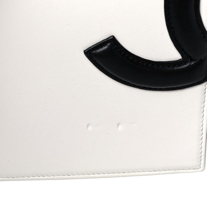 Chanel Lambskin CC Wristlet Clutch Black White 12 of 16