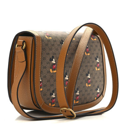 Gucci X DISNEY Mini Vintage GG Supreme Monogram Mickey Mouse Small Flap Messenger Bag Beige Vintage Sun Oil 3 of 12