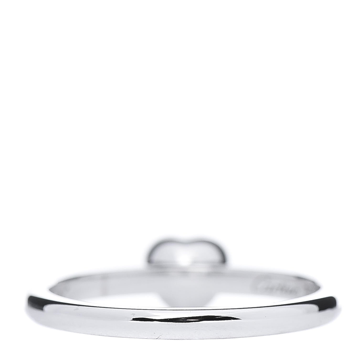 Cartier 18K White Gold Diamond D'Amour Heart Ring 51 5.75 4 of 6