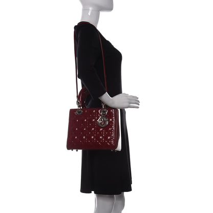 Christian Dior Patent Cannage Medium Lady Dior Red 2 of 10