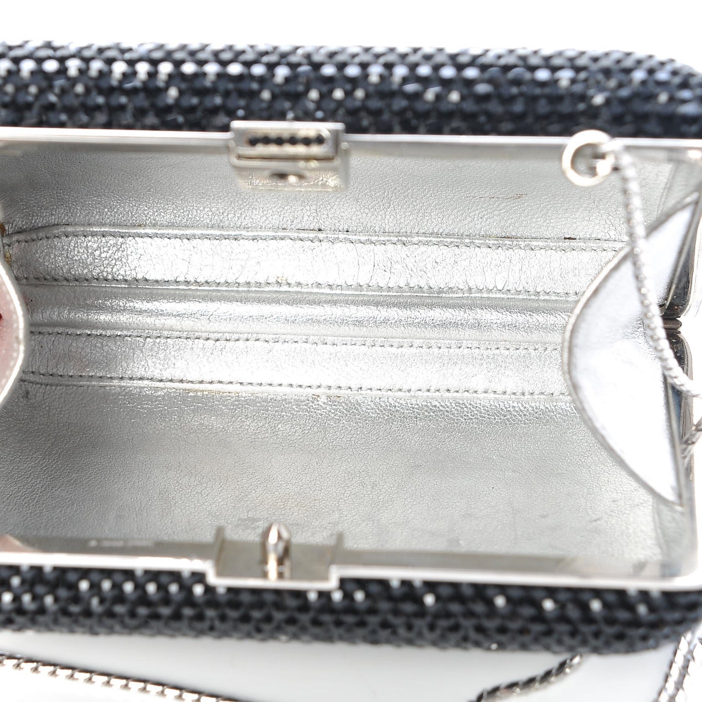 Swarovski Crystal Minaudiere Clutch Black