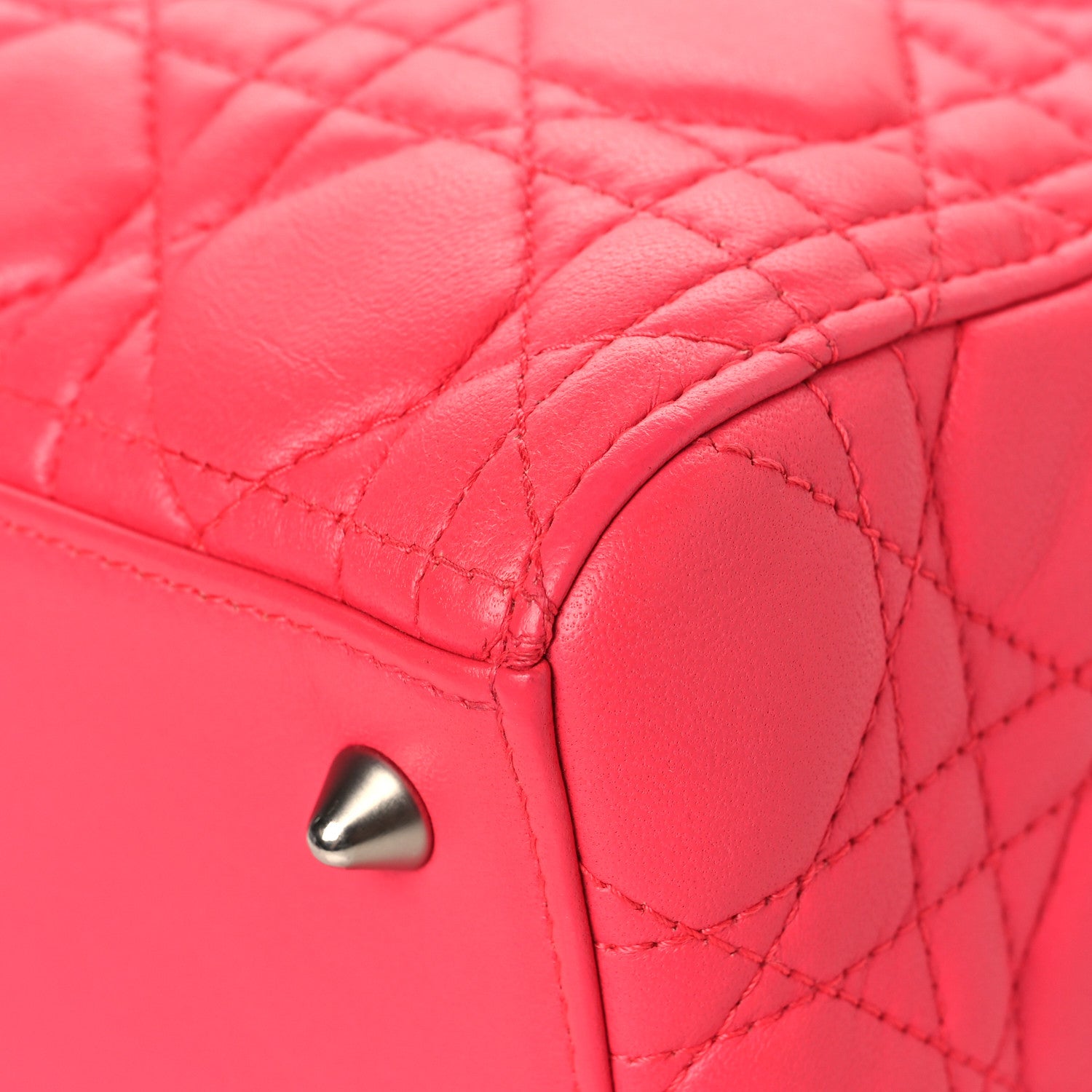 Christian Dior Lambskin Cannage Medium Lady Dior Pink 10 of 14