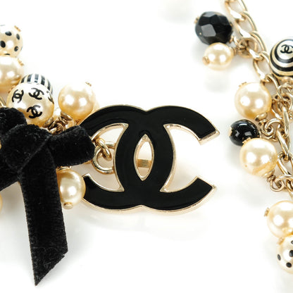 Chanel Painted Pearl Beaded Enamel CC Belt Black 4 of 7
