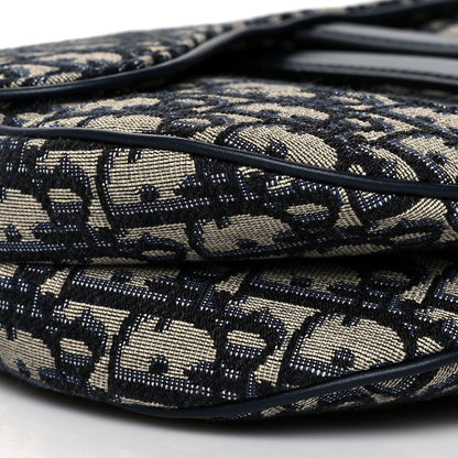 Christian Dior Oblique Saddle Bag Blue 9 of 10