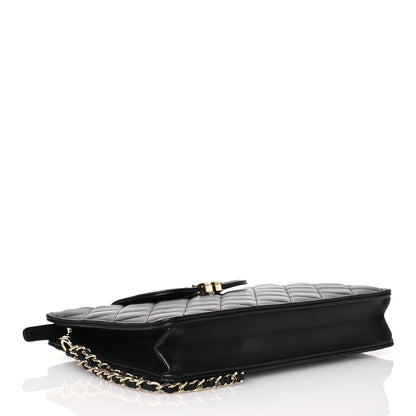 Chanel Lambskin Quilted CC Pouch Wristlet Black 4 of 10