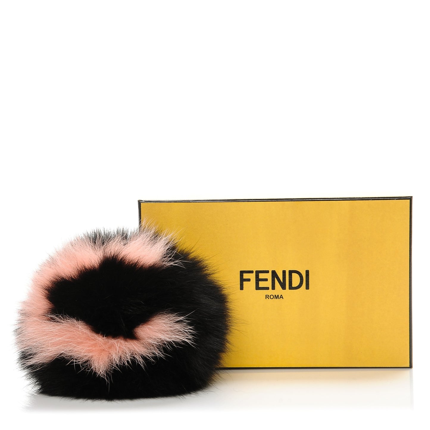 Fox Fur C ABCharm Bag Charm Pink Black