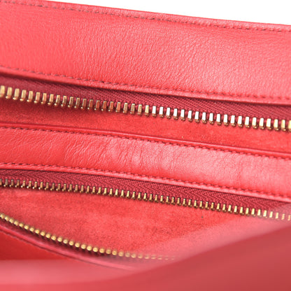 Saint Laurent Calfskin Small Monogram Cabas Lipstick Red 14 of 25