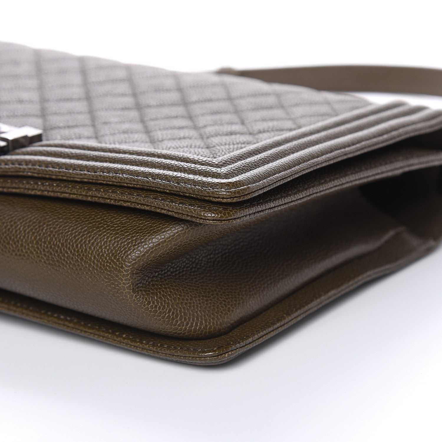 Chanel Caviar Quilted New Medium Boy Flap Khaki 10 of 12