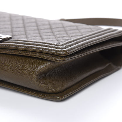 Chanel Caviar Quilted New Medium Boy Flap Khaki 10 of 12