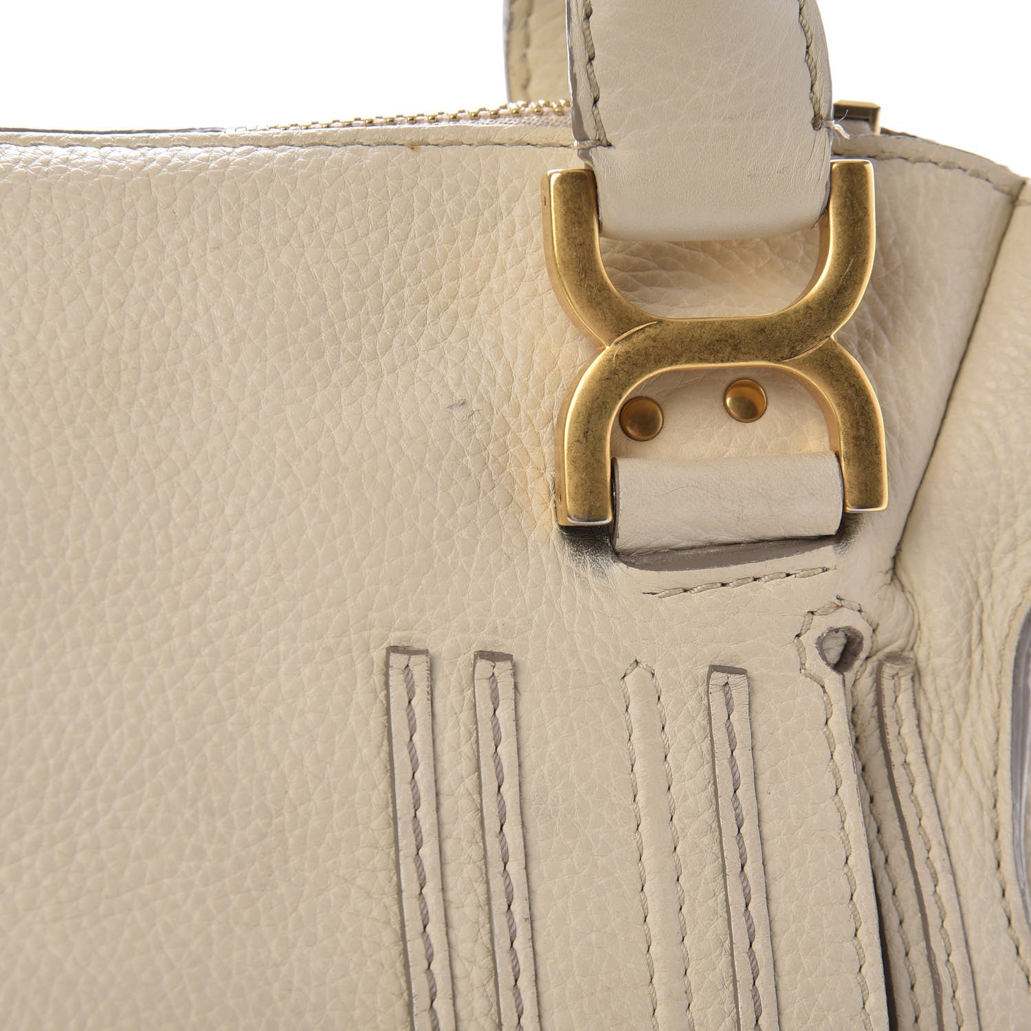 Chloe Calfskin Medium Marcie Satchel Cream 10 of 14