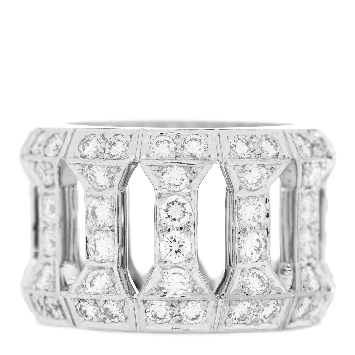 18K White Gold Diamond Anthalia Ring 54 7