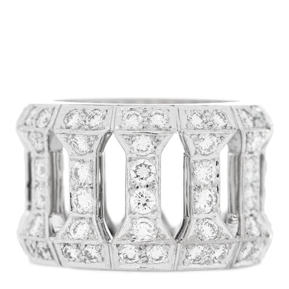 Cartier 18K White Gold Diamond Anthalia Ring 54 7 1 of 5