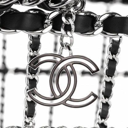 Chanel Brass Calfskin Grocery By Shopping Basket Silver 6 of 6