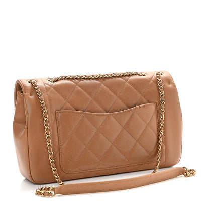 Chanel Lambskin Quilted Small Single Flap Beige 3 of 12