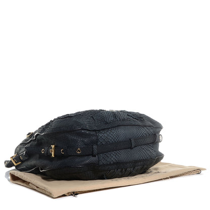 Burberry Prorsum Python Ruched Large Vallance Hobo Blue 6 of 11