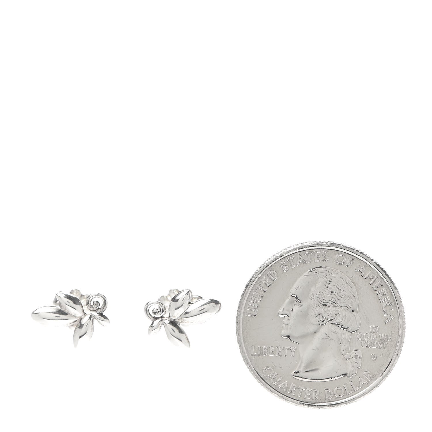 Tiffany Sterling Silver Paloma Picasso Olive Leaf Earrings 2 of 4