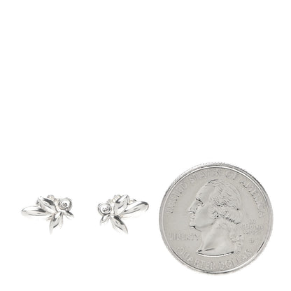 Tiffany Sterling Silver Paloma Picasso Olive Leaf Earrings 2 of 4