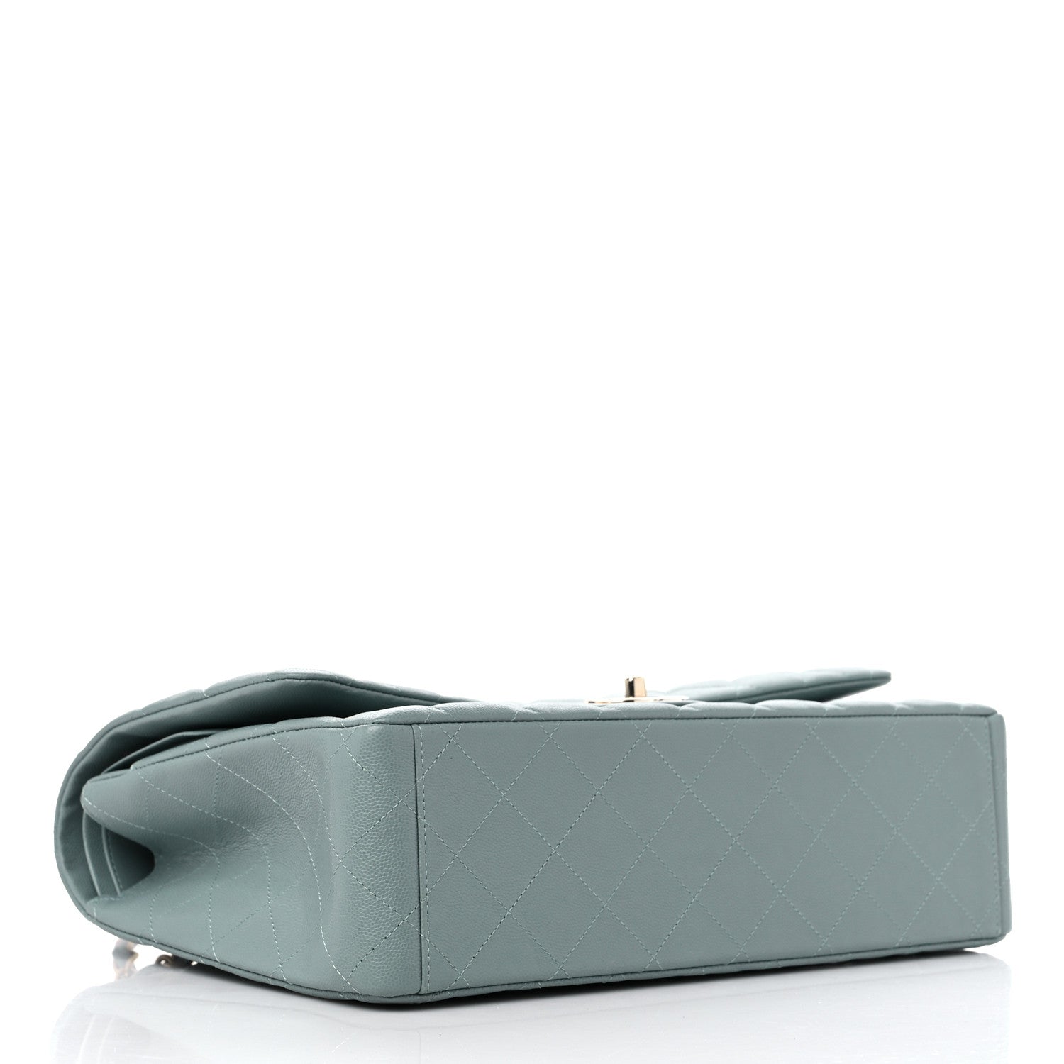 Chanel Caviar Quilted Maxi Double Flap Dark Green 4 of 9