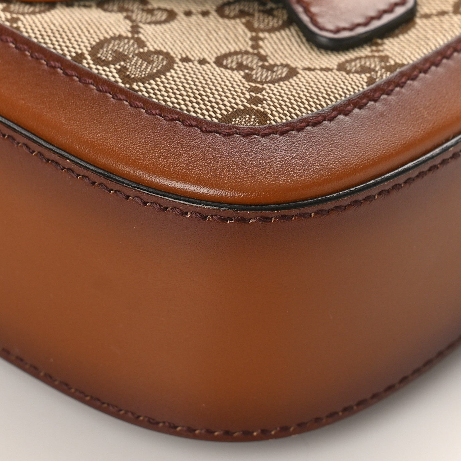 Gucci Monogram Small Lady Web Shoulder Bag Beige Cuir 9 of 12