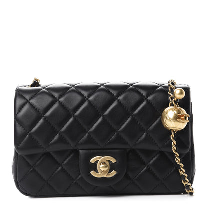 Chanel Lambskin Quilted Mini Rectangular Pearl Crush Flap Black 1 of 11