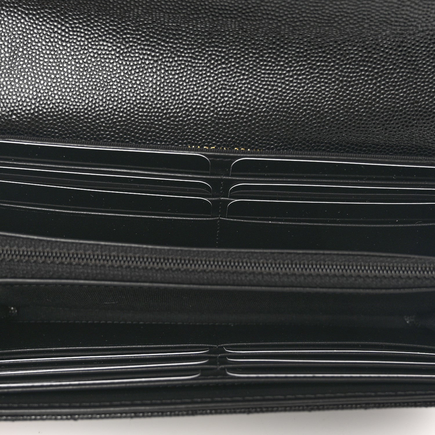 Chanel Caviar Quilted Crystal CC Large Gusset Flap Wallet Black 5 of 9