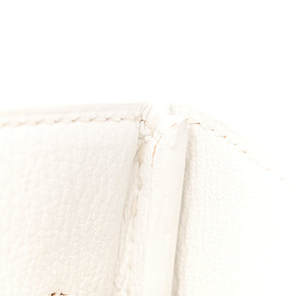 Hermes Taurillon Clemence Birkin 35 White 12 of 18