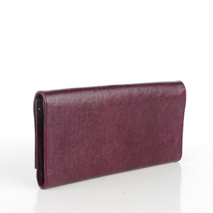 Saint Laurent Textured Calfskin Small Belle De Jour Clutch Purple 3 of 7