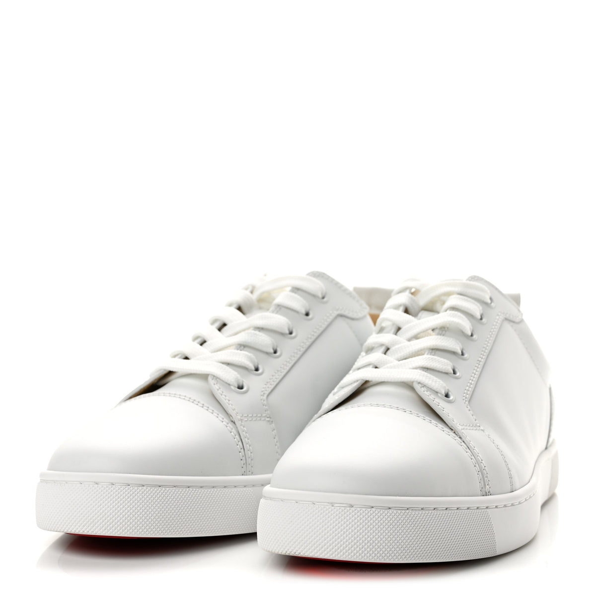 Calfskin Mens Louis Junior Flat Sneakers 44 White