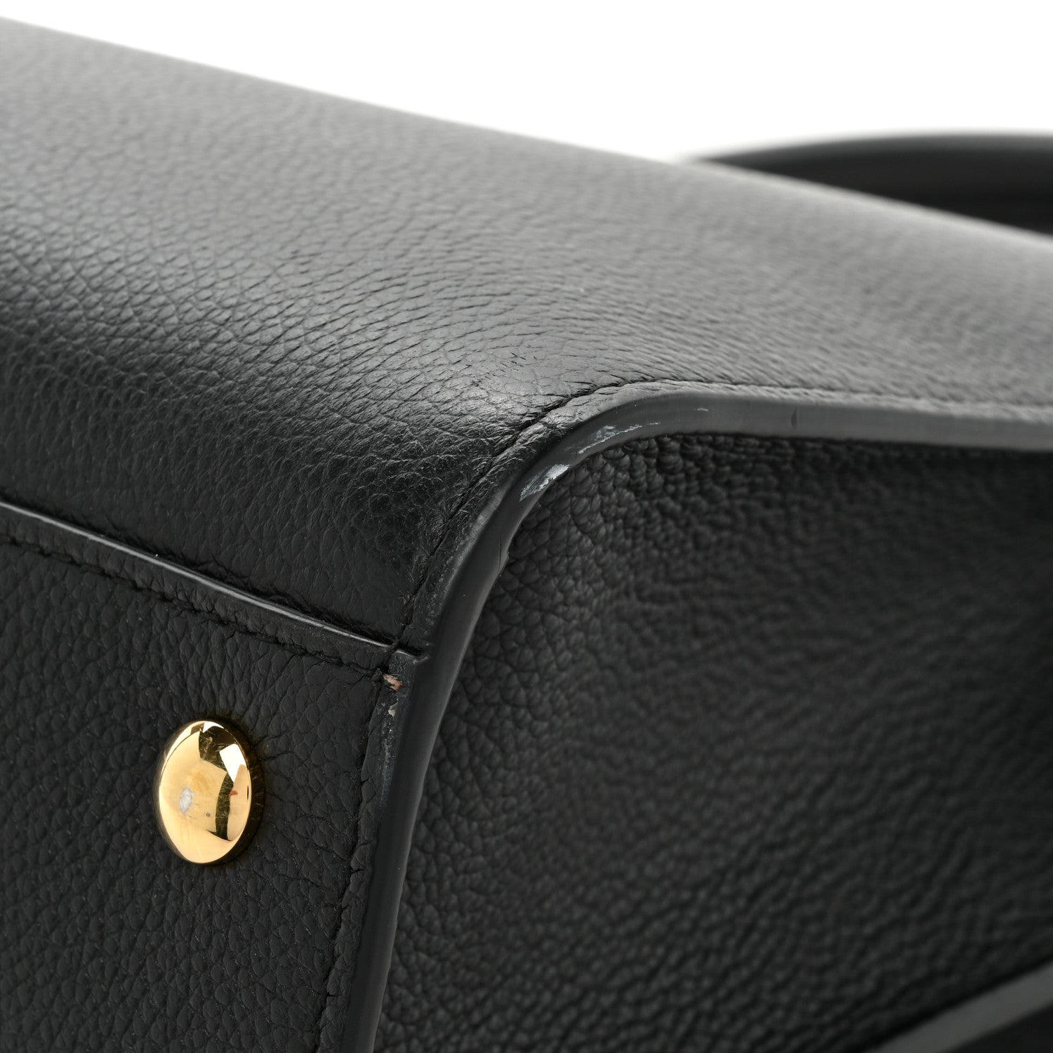 Burberry Grainy Calfskin Large Title Tote Black 13 of 15