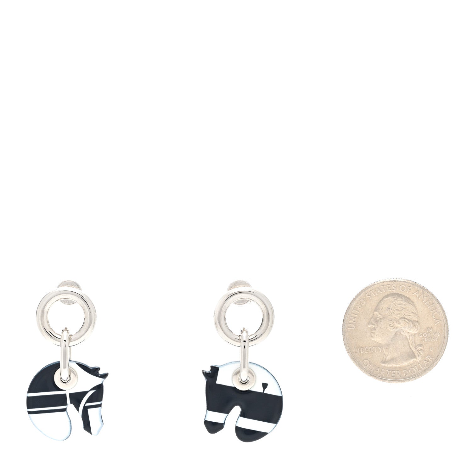Hermes Enamel Tatersale Earrings 2 of 5