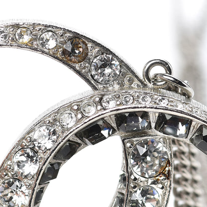 Chanel Baguette Crystal Moon CC Necklace Silver 6 of 7