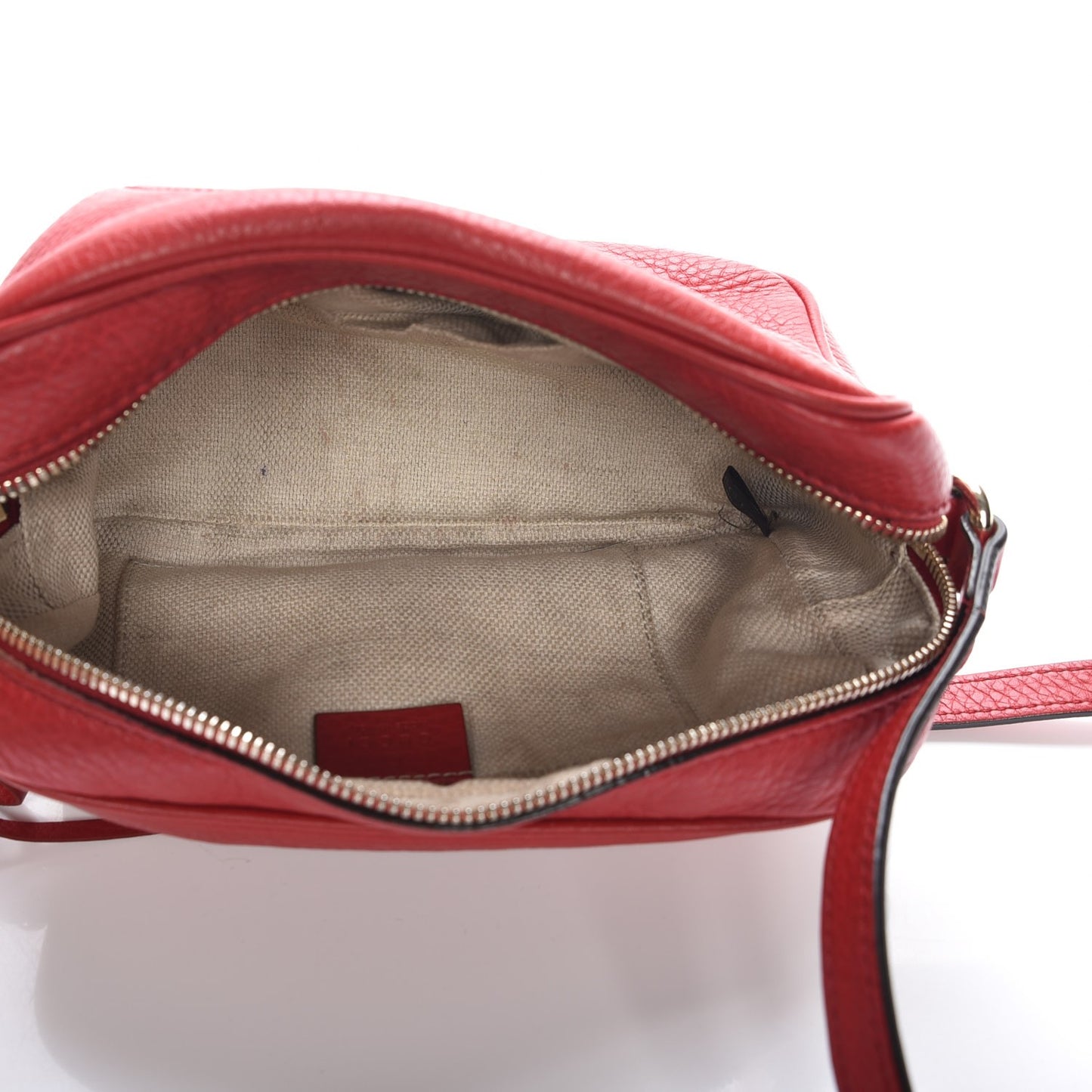 Pebbled Calfskin Small Soho Disco Bag Tabasco Red