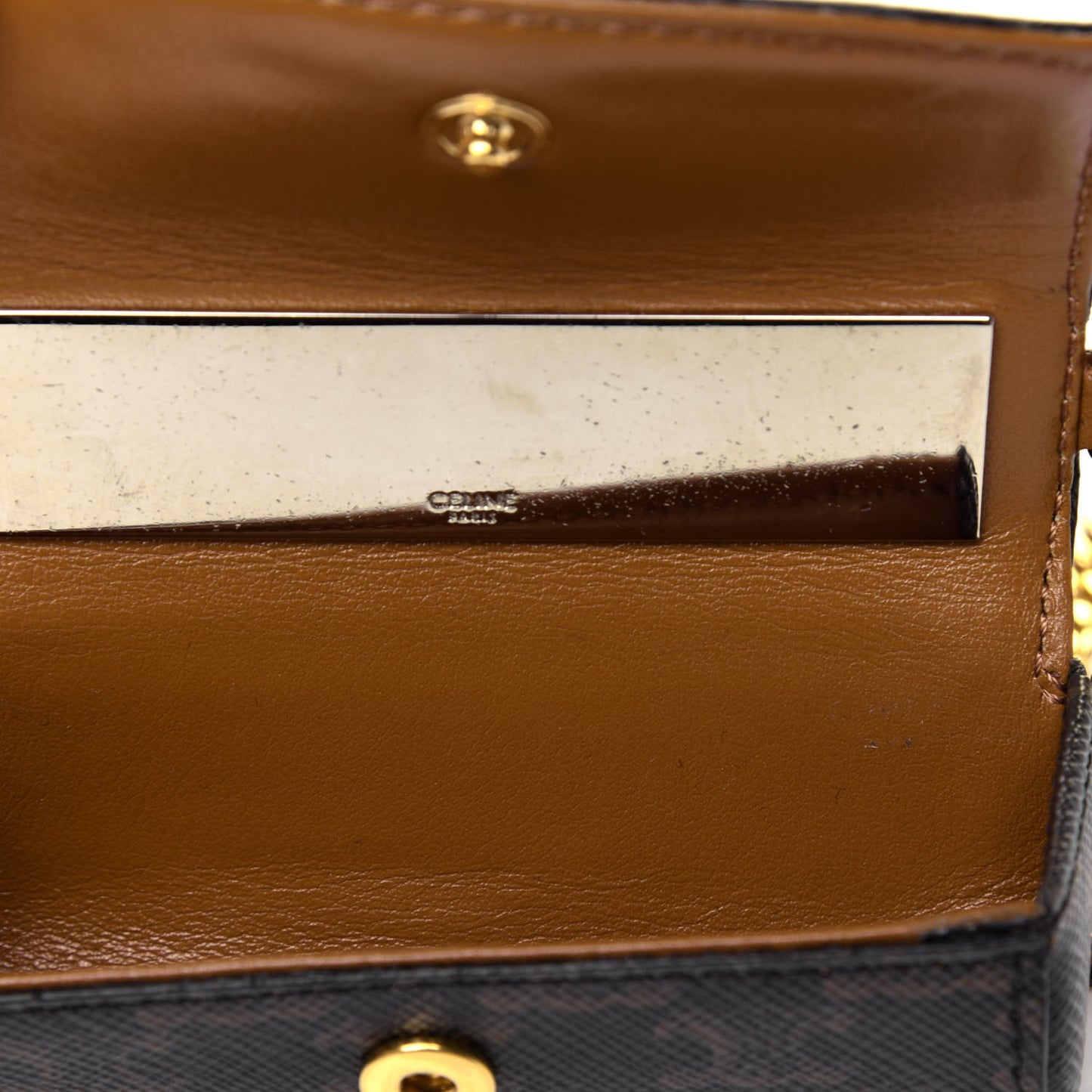 Triomphe Canvas Lipstick Case Black