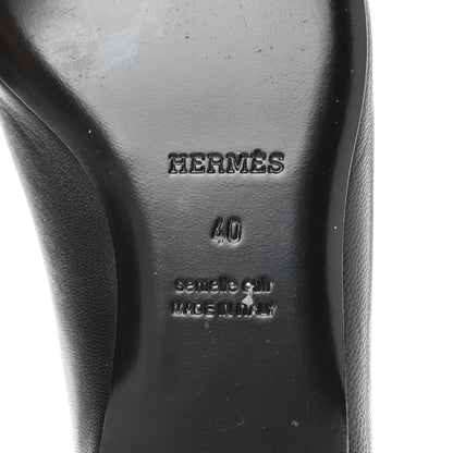 Hermes Goatskin Bilbao Ballerina Flats 40 Black 6 of 9
