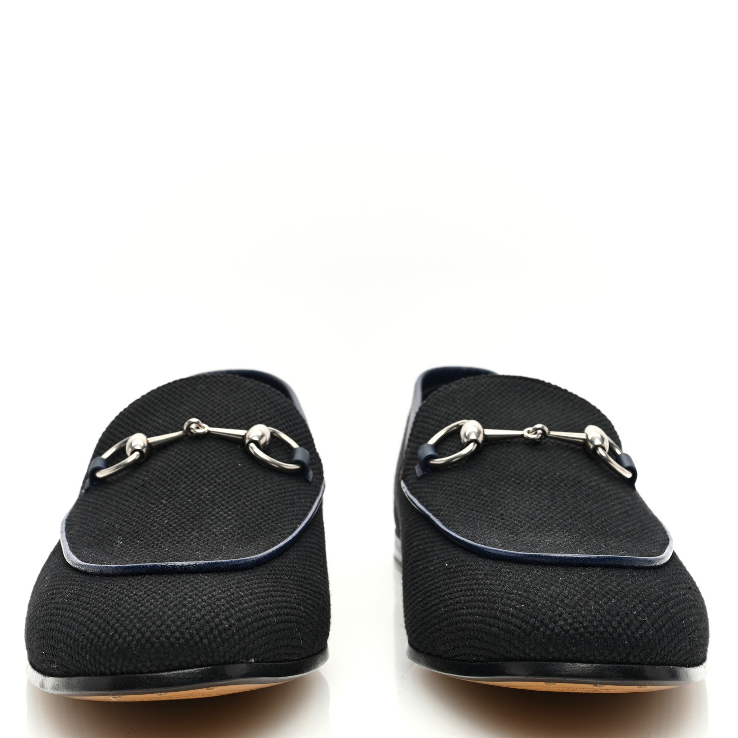Gucci Canvas Horsebit Mens Jordaan Loafers 11 Black 2 of 8