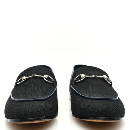 Gucci Canvas Horsebit Mens Jordaan Loafers 11 Black 2 of 8